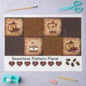 Coffee Design Rustic Decoupage Seamless Pattern Ti Tissuepapier (Craft)