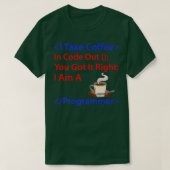 Coffee Developer Software Engineer Programmer Nerd T-shirt (Design voorkant)