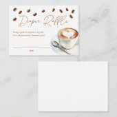 Coffee Diaper Raffle Baby shower Informatiekaartje (Voorkant / Achterkant)