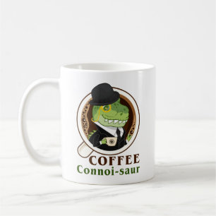 Coffee Dinosaur Connoi-Saur Funny Coffee Drinker Koffiemok