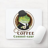 Coffee Dinosaur Connoi-Saur Funny Coffee Drinker Muismat (Met muis)