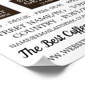 Coffee Display, Barista, Café, Coffeehouse Advert Poster (Hoek)