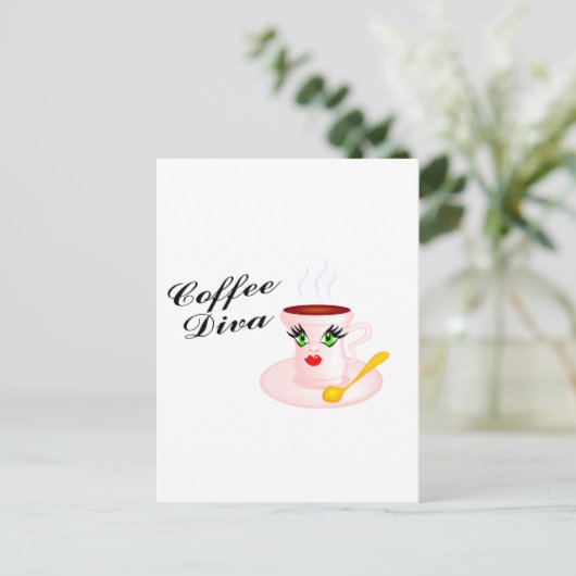 Coffee Diva Briefkaart (Staand voorkant)