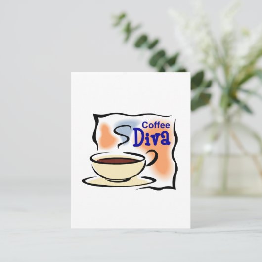 Coffee Diva Briefkaart (Staand voorkant)