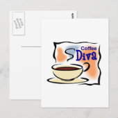 Coffee Diva Briefkaart (Voorkant / Achterkant)