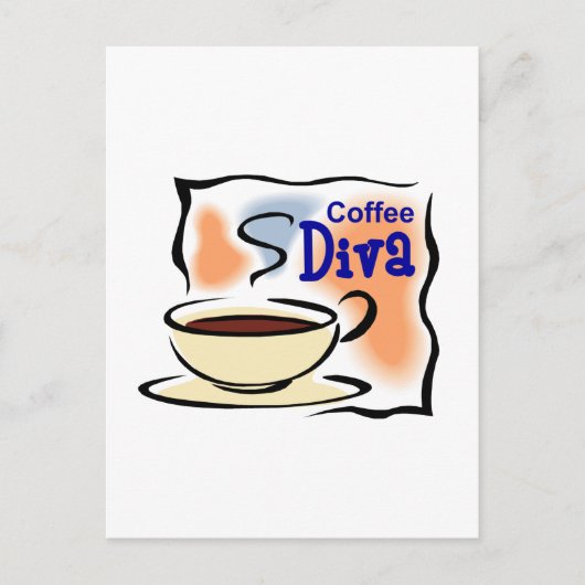 Coffee Diva Briefkaart (Voorkant)
