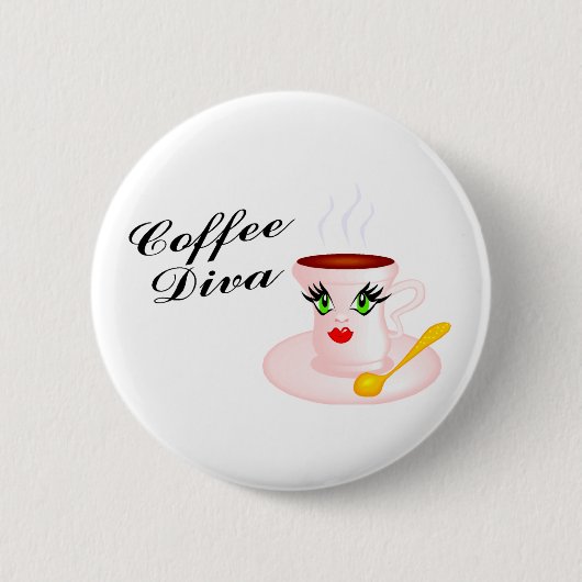Coffee Diva Ronde Button 5,7 Cm (Voorkant)