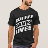 coffee dog print lab t-shirt (Voorkant)