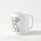 Coffee Dog with Glasses – Cute Whimsical Illustrat Koffiemok (Voorkant rechts)
