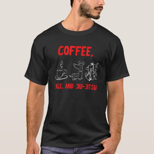 Coffee Dogs Jiu Jitsu T-shirt (Voorkant)