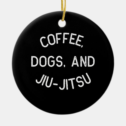 Coffee Dogs Jiu Jitsu voor BJJ, Jujitsu Gift Keramisch Ornament (Voorkant)