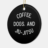 Coffee Dogs Jiu Jitsu voor BJJ, Jujitsu Gift Keramisch Ornament (Links)