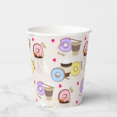 Coffee Donut Papieren Bekers (Achterkant)