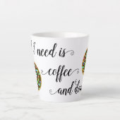 Coffee Donuts Funny Quote Latte Mok (Voorkant)