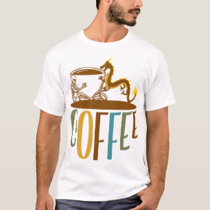 Coffee & Dragons – Cute Fantasy Draak Drank Co T-shirt