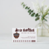 Coffee Drink Punch Kaart Klantenkaartje (Staand voorkant)