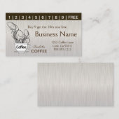 Coffee Drink Punch-kaarten Klantenkaartje (Voorkant / Achterkant)
