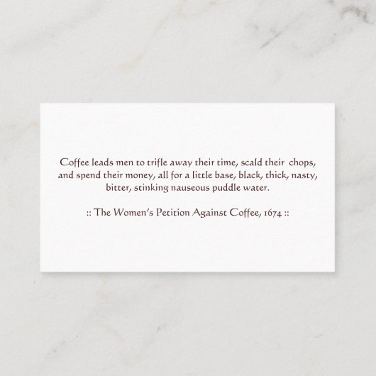 Coffee Drink Punch / Loyalty Card (Achterkant)