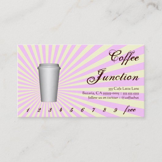 Coffee Drink Punch / Loyalty Card (Voorkant)