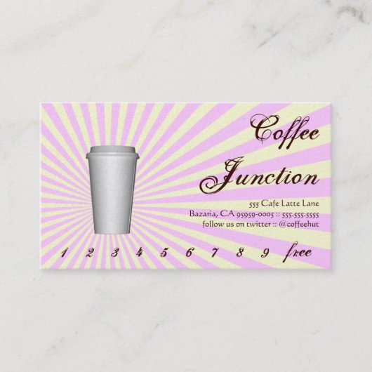 Coffee Drink Punch / Loyalty Card (Voorkant)