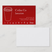 Coffee Drink Punch / Loyalty Card Gradient Red (Voorkant / Achterkant)