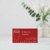 Coffee Drink Punch / Loyalty Card Gradient Red (Staand voorkant)