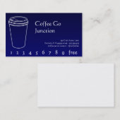 Coffee Drink Punch / Loyalty Kaart Gradient Blue (Voorkant / Achterkant)