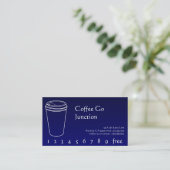 Coffee Drink Punch / Loyalty Kaart Gradient Blue (Staand voorkant)