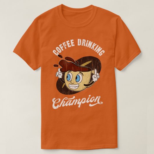 Coffee Drinkers Champion Caffeine T-shirt (Design voorkant)