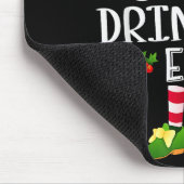 Coffee Drinking Christmas Elf Matching Pajama X-ma Muismat (Hoek)