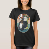 Coffee drinking panda t-shirt (Voorkant)