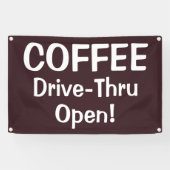 COFFEE Drive-Thru Open! Banner (Horizontaal)