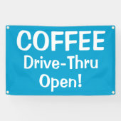 COFFEE Drive-Thru Open! Banner (Horizontaal)
