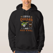 Coffee drums and percussionist hoodie (Voorkant)