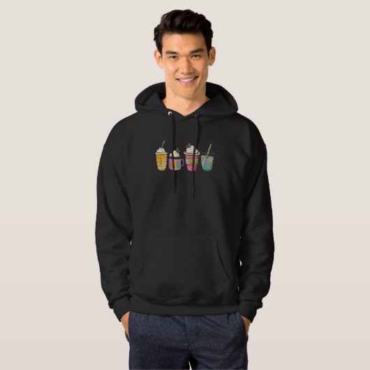 Coffee  Easter Coffee Bunny Latte Hello Spring Cos Hoodie (Voorkant volledig)