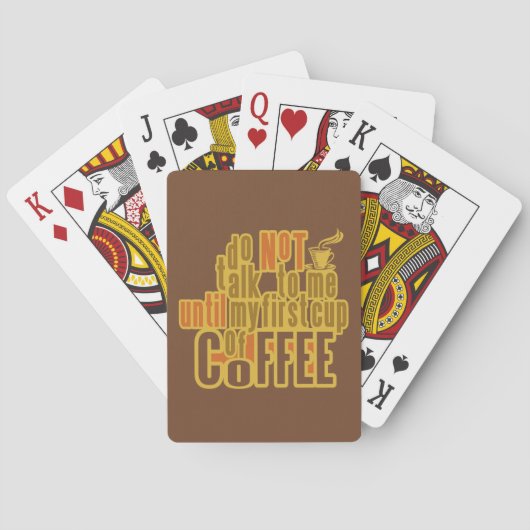 COFFEE Eerste kaartdek Speelkaarten (Achterkant)