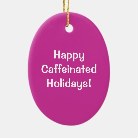 Coffee Elf en Crazy Donut Elf Keramisch Ornament (Achterkant)