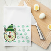 Coffee Elf en Crazy Donut Elf Theedoek (Quarter Fold)