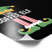 Coffee Elf Family Matching Group Kerstmis Foto Afdruk (Hoek)