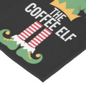 Coffee Elf Family Matching Group Kerstmis Korte Tafelloper (Hoek)