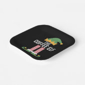 Coffee Elf Family Matching Group Kerstmis Papieren Bordje (Gebogen)