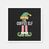 Coffee Elf Family Matching Group Kerstmis Servet (Voorkant)
