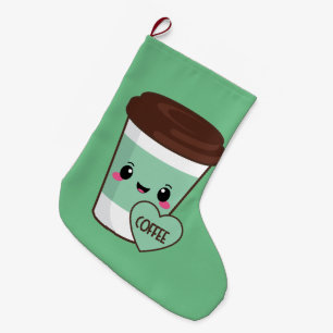 Coffee Emoji Lover Grote Kerstsok