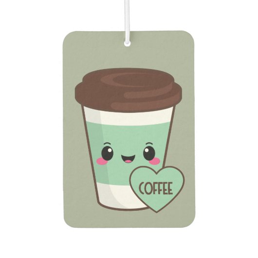 Coffee Emoji Lover Luchtverfrisser (Voorkant)