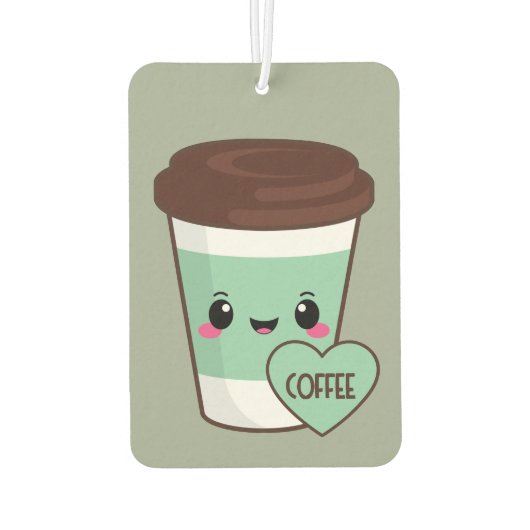 Coffee Emoji Lover Luchtverfrisser (Achterkant)