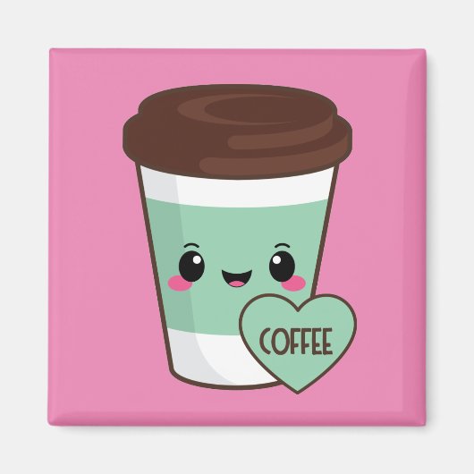 Coffee Emoji Lover Magneet (Voorkant)