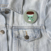 Coffee Emoji Lover Ronde Button 5,7 Cm (In situ)
