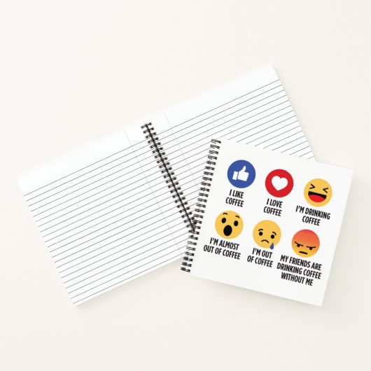 Coffee Emojis Notitieboek (Binnen)