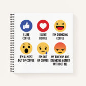 Coffee Emojis Notitieboek (Voorkant)