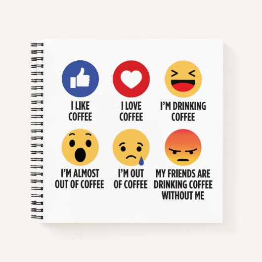 Coffee Emojis Notitieboek (Voorkant)